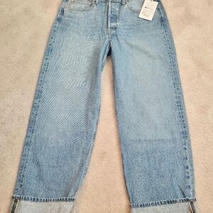 ETICA Stanton High Rise Relaxed Cuff Jeans For Women Atwood Blue Size 31